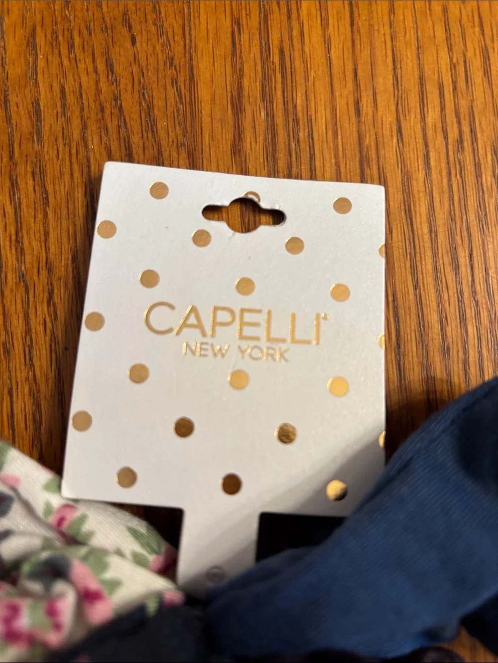 Capelli of New York Kids Floral & Solid Scrunchie Set - Pink, Navy, Gray, Brown